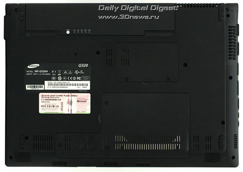 Samsung Q320. Вид снизу
