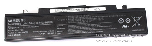 Samsung R522, аккумуляторная батарея