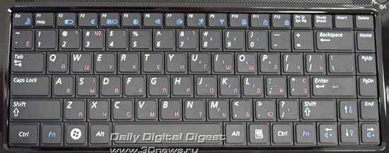 Samsung R522, клавиатура