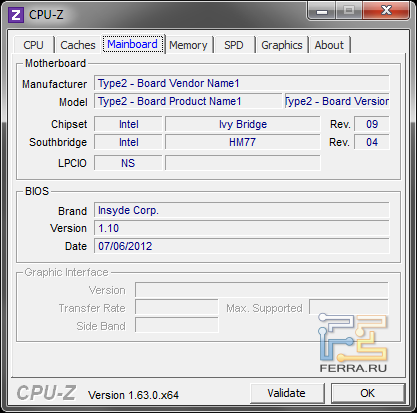 Характеристики материнской платы Toshiba Satellite U840W-C9S