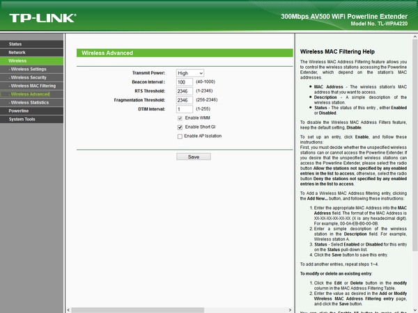 Настройка TP-Link TL-WPA4220