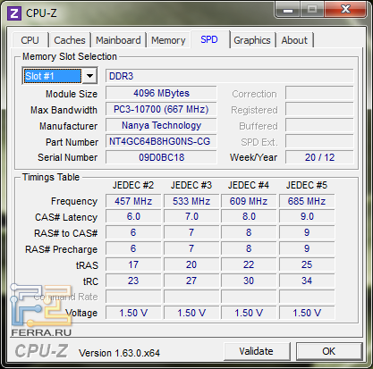 Характеристики оперативной памяти Dell XPS 14 (L421x)