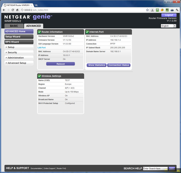Netgear WNR1000: тест и обзор интерфейса