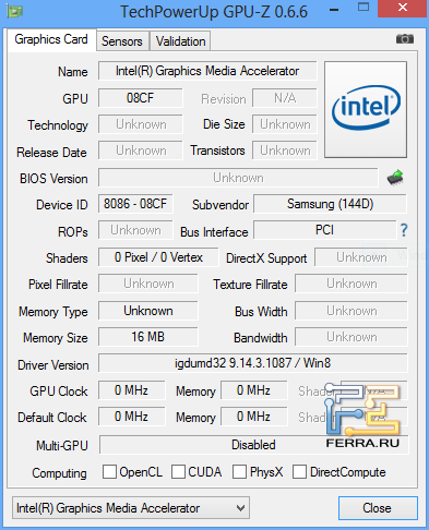 Видеокарта Samsung ATIV Smart PC 500T1C-H01